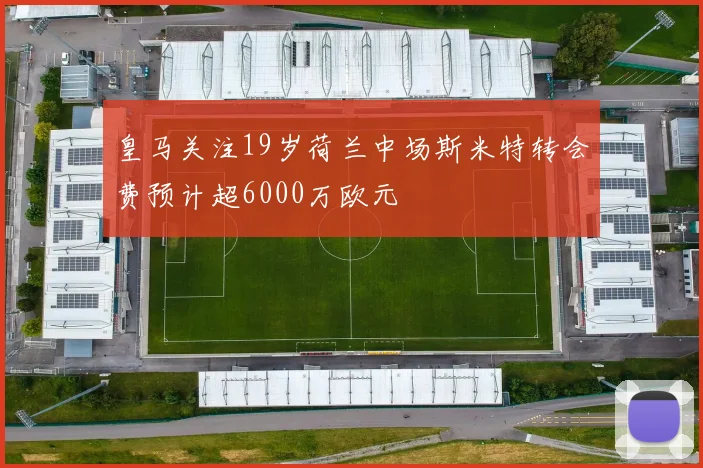 皇马关注19岁荷兰中场斯米特转会费预计超6000万欧元